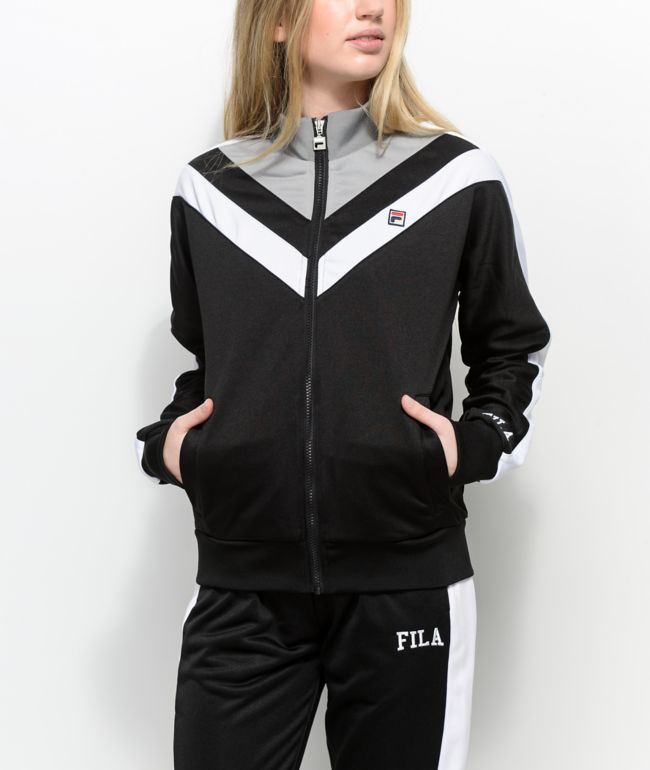 fila hoodie womens silver